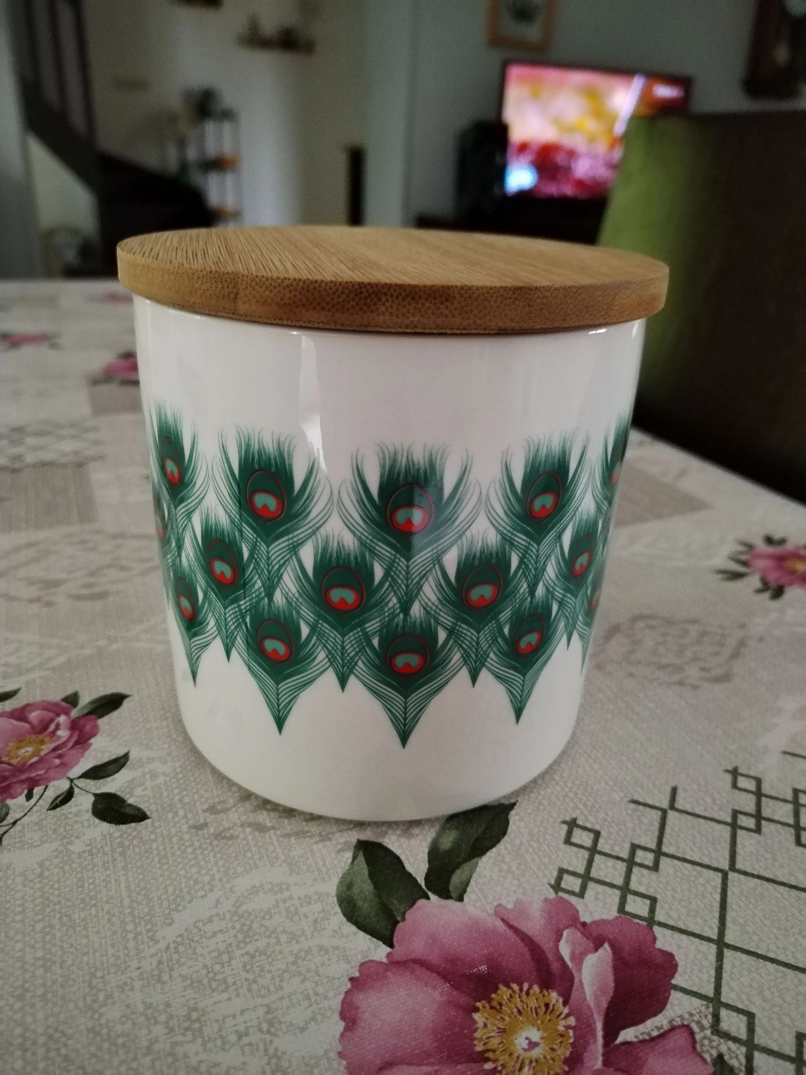 Beau bocal linvosges de qualité avec son bouchon en bois. 